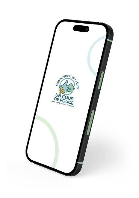 Smartphone affichant le logo Un Coup de Pouce